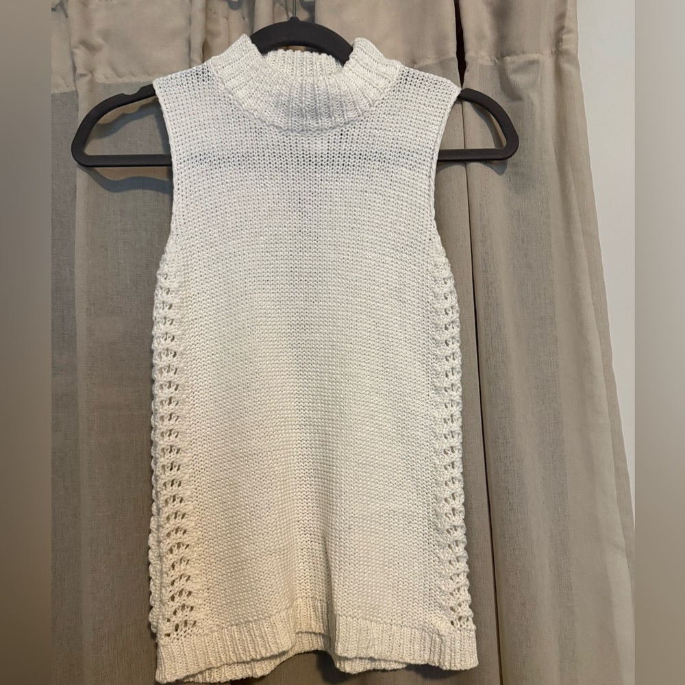 Vintage Versace Jeans White Knit Sweater Top